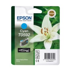 Epson Lily T0592 Ultrachrome K3 Ink, Ink Cartridge, Cyan Single Pack, C13T05924010